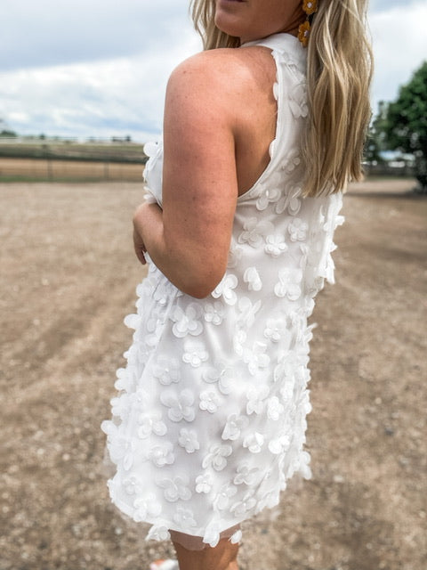 The Take Me To Tahiti Floral Halter Neck Dress