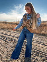 The Almost Missed Ya Denim & Camo Top