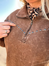 The Cade Chocolate Zip Pullover