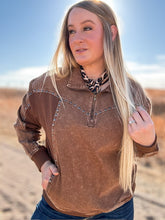 The Cade Chocolate Zip Pullover