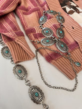 The Flynn Faux Turquoise Concho Belt