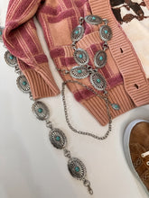 The Flynn Faux Turquoise Concho Belt