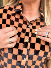 The See You At The Track Checkered Blouse
