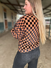 The See You At The Track Checkered Blouse