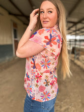 The Ella Pink Floral Flutter Top