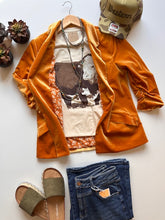 The Wesley Marigold Velvet Blazer