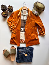 The Wesley Marigold Velvet Blazer