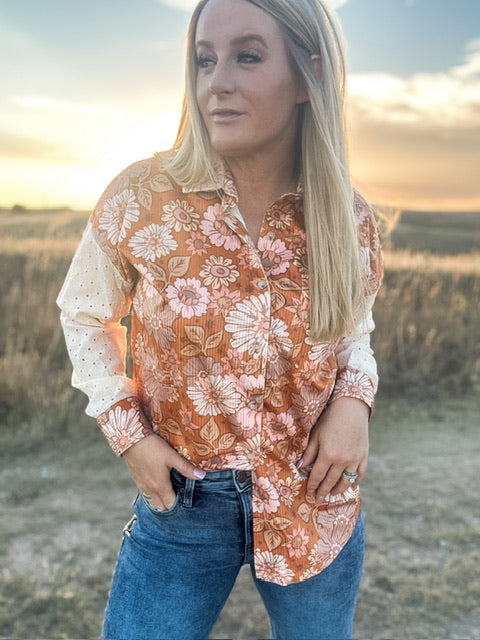 Something In The Orange Floral Top