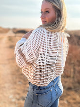 The Elmer Open Crochet Knit Sweater