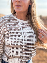 The Elmer Open Crochet Knit Sweater