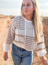 The Elmer Open Crochet Knit Sweater