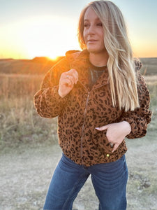 The Living It up Leopard Fleece Jacket