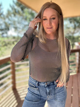 The Madison Metallic Rhinestone Mesh Top