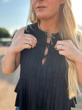 The Miles Front Tie Pleated Blouse