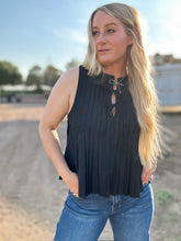 The Miles Front Tie Pleated Blouse