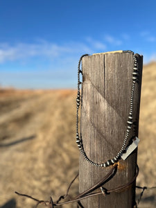 The McGrew Faux Silver Pearl Necklace