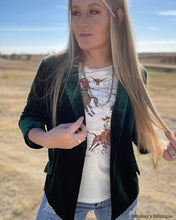 The Wesley Forest Green Velvet Blazer