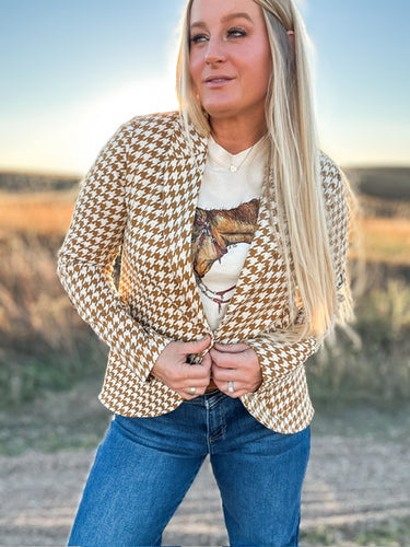 The Downs Houndstooth Blazer Jacket