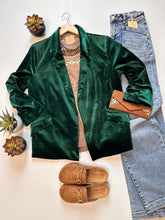 The Wesley Forest Green Velvet Blazer