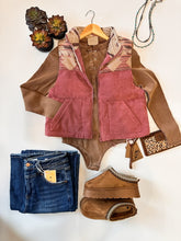 The Clayton Mauve Aztec Puffer Vest