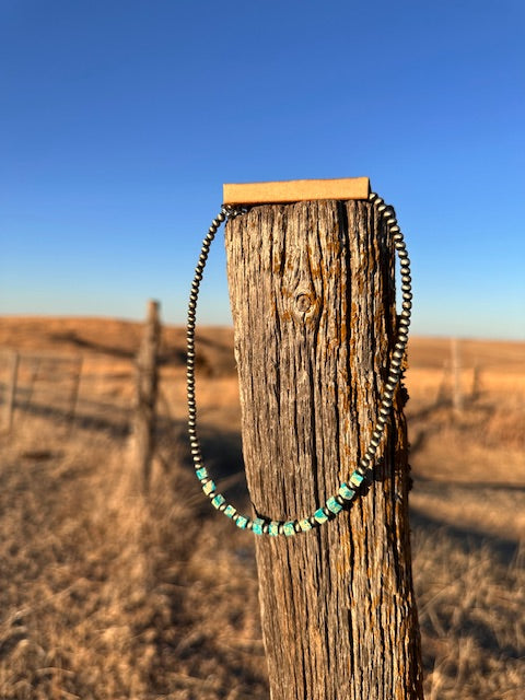 The Rowdy Faux Turquoise Necklace
