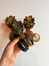 The Kidd Oval Embossed Vintage Style Buckle Belt - Black