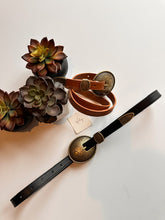 The Kidd Oval Embossed Vintage Style Buckle Belt - Black