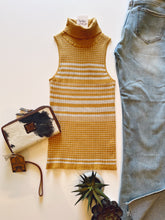 Ladies Mustard Turtleneck Tank Top