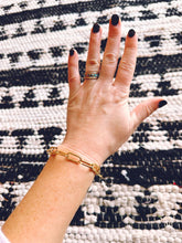 Gold Paperclip Bracelet - Large