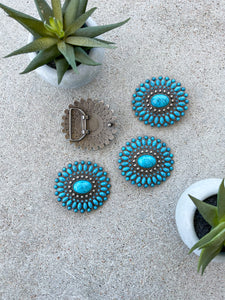 The Overland Faux Turquoise Belt Buckles