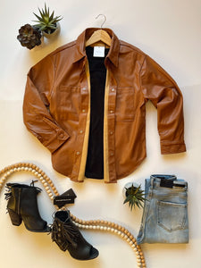 The Nashville Nights Faux Leather Shacket