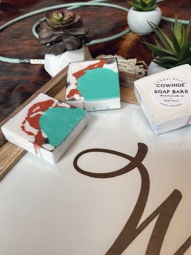 Cowhide & Turquoise Soap