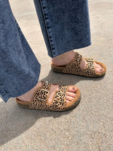 The Luka Leopard Gold Buckle Sandals