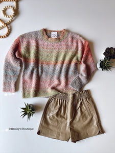The Always On Time Rainbow Ombre Sweater