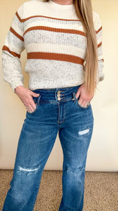 Women's Triple Button Fly Straight Leg Jeans